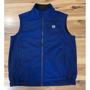 Heybo Softshell Delta Vest Mens Navy Blue XL Outdoor Performance Full Zip Fleece
